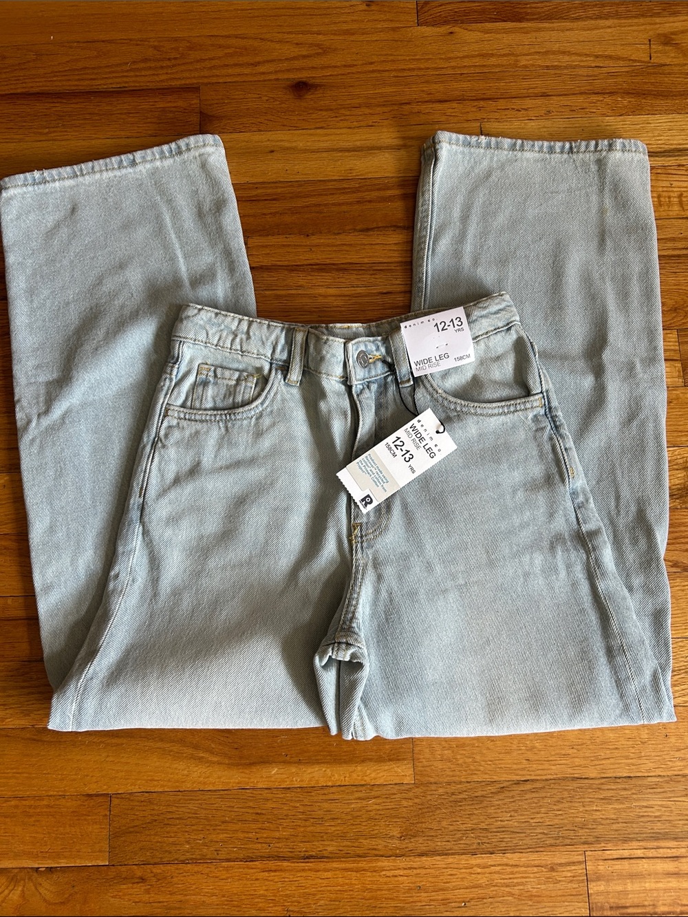 NWT Girls Wide Leg Jeans 12/13